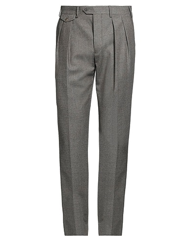LARDINI Casual trouser Dark brown 98% Wool, 2% Cashmere