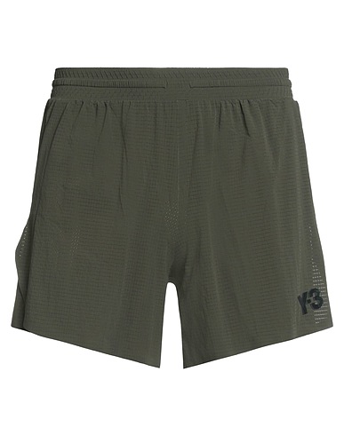 Y-3 Shorts & Bermuda Military green 83% Polyamide, 17% Elastane