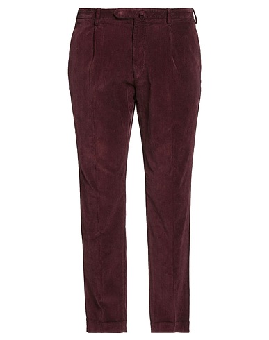 SANTANIELLO Casual trouser Burgundy 98% Cotton, 2% Elastane