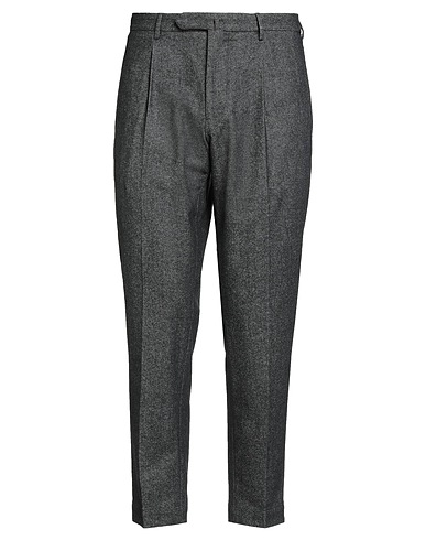 SANTANIELLO Casual trouser Black 42% Cotton, 39% Wool, 14% Polyamide, 3% Cashmere, 2% Elastane