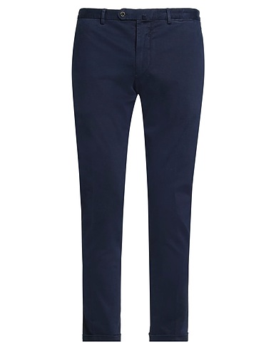 SANTANIELLO Casual pants Navy 98% Cotton, 2% Elastane