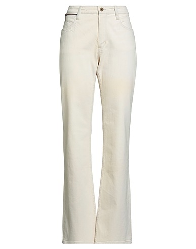POLO RALPH LAUREN Denim trousers Ivory 99% Cotton, 1% Elastane