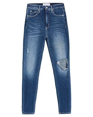 CALVIN KLEIN JEANS Denim pants Blue 74% Cotton, 20% Recycled cotton, 4% Elastomultiester, 2% Elastane