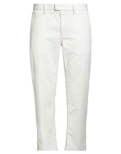 DONDUP Casual trouser Off white 98% Cotton, 2% Elastane