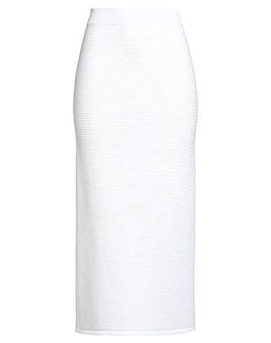 LIVIANA CONTI Midi skirt White 65% Viscose, 35% Polyamide