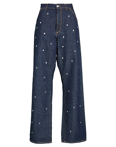 THE BIG WHITE BLUE Denim pants Blue 100% Cotton