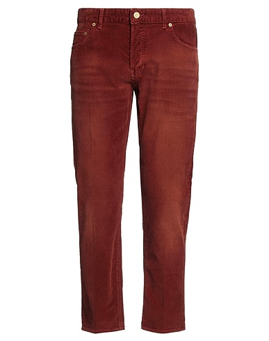 ENTRE AMIS Casual trouser Brick red 98% Cotton, 2% Elastane