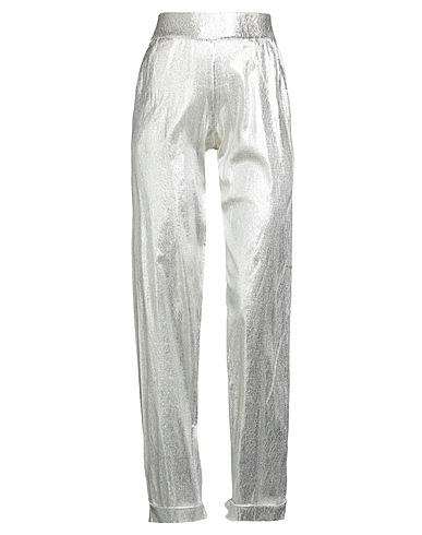 CIRCUS HOTEL Casual trouser Silver 100% Viscose