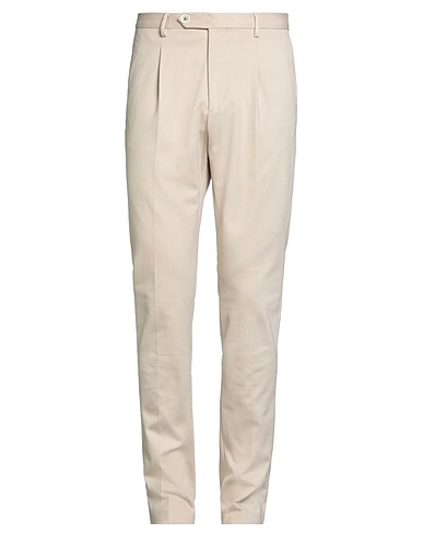 BERRY & BRIAN Casual trouser Beige 65% Viscose, 30% Polyamide, 5% Elastane