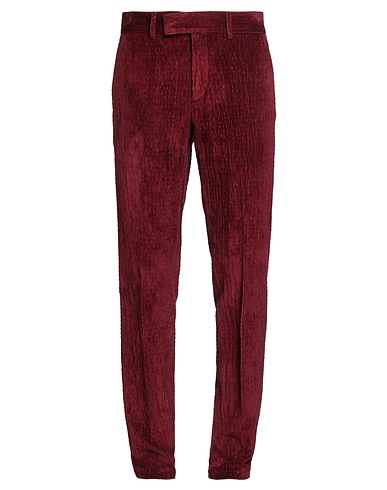 LARDINI Casual pants Burgundy 55% Viscose, 44% Cotton, 1% Elastane