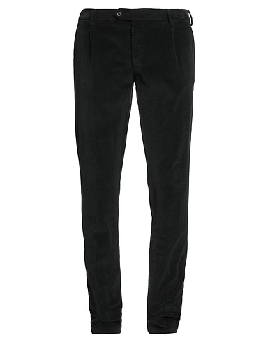 LARDINI Casual pants Black 73% Cotton, 25% Modal, 2% Elastane