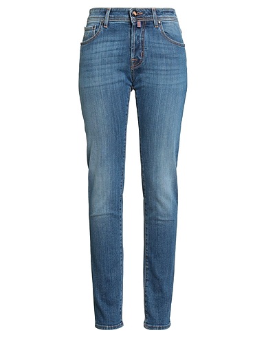 JACOB COHЁN Denim pants Blue 99% Cotton, 1% Elastane, Polyester