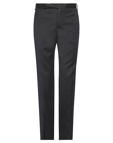 LARDINI Casual trouser Black 98% Wool, 2% Elastane
