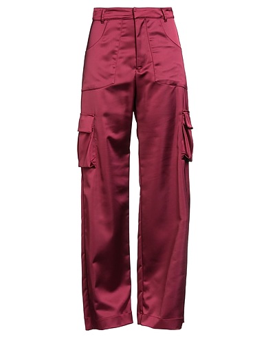 GAëLLE Paris Casual trouser Burgundy 97% Polyester, 3% Elastane