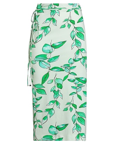 CIRCUS HOTEL Midi skirt Light green 95% Cotton, 5% Elastane