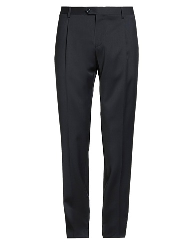 LARDINI Casual trouser Midnight blue 100% Wool