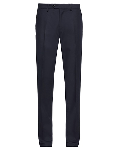 LARDINI Casual trouser Midnight blue 87% Wool, 13% Mohair wool