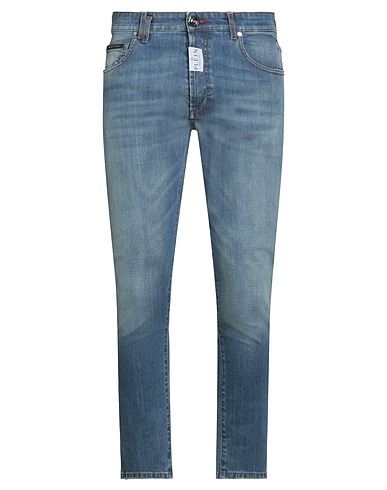 PHILIPP PLEIN Denim trousers Blue 98% Cotton, 2% Elastane