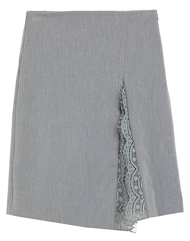 NO SECRETS Mini skirt Grey 97% Polyester, 3% Elastane