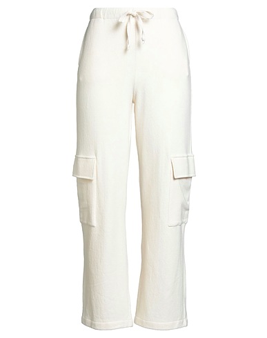 ZHELDA Casual trouser Cream 70% Cotton, 20% Acrylic, 8% Synthetic fibers, 2% Elastane