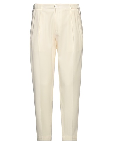 BRIGLIA 1949 Casual trouser Ivory 99% Virgin Wool, 1% Elastane