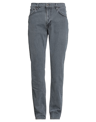 NUDIE JEANS CO Denim trousers Grey 99% Cotton, 1% Elastane