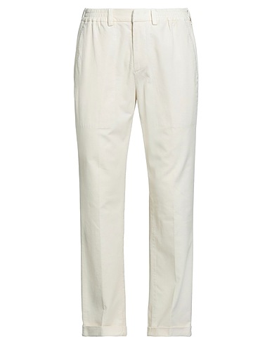 DEVORE INCIPIT Casual trouser Ivory 87% Cotton, 12% Modal, 1% Elastane