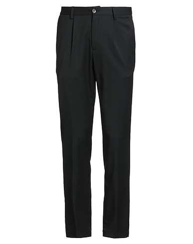 DEVORE INCIPIT Casual pants Black 60% Wool, 38% Polyester, 2% Elastane