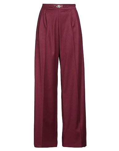GAëLLE Paris Casual trouser Burgundy 100% Polyester, Metal, Rayon