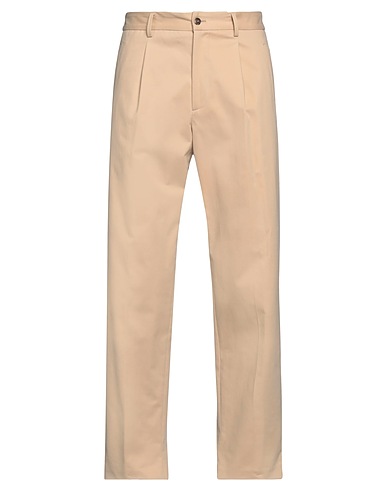 LARDINI Casual trouser Beige 98% Cotton, 2% Elastane