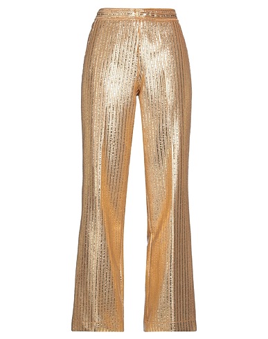 FORTE_FORTE Casual pants Gold 92% Polyester, 8% Elastane