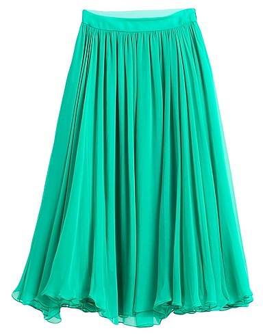 ROCHAS Midi skirt Emerald green 100% Silk
