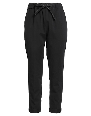 LE TRICOT PERUGIA Pantalone Nero 93% Cotone, 7% Elastan