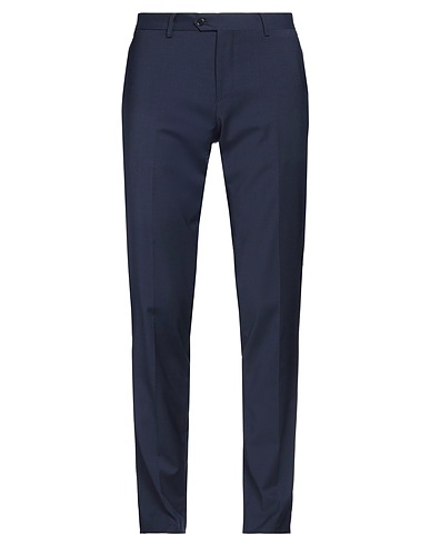 LARDINI Casual trouser Navy blue 54% Recycled polyester, 44% Wool, 2% Elastane