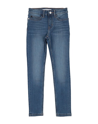 CALVIN KLEIN JEANS Denim pants Blue 80% Cotton, 14% Nylon, 5% Polyester, 1% Elastane