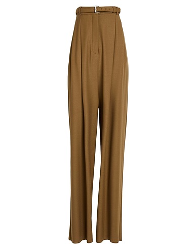 SPORTMAX Casual pants Khaki 95% Virgin Wool, 5% Elastane