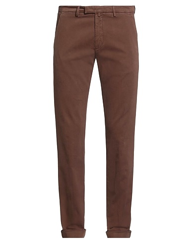 BRIGLIA 1949 Casual pants Chocolate brown 97% Cotton, 3% Elastane