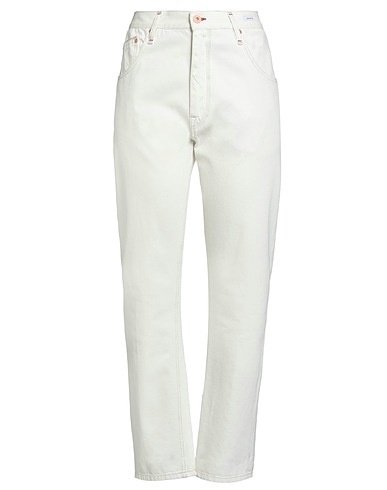 UNIFORM Denim pants White 100% Cotton