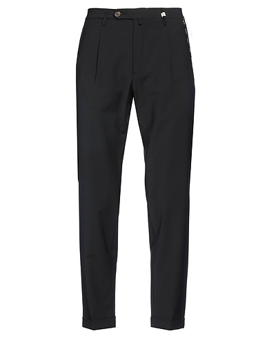 MYTHS Casual pants Black 52% Wool, 43% Polyester, 5% Elastane