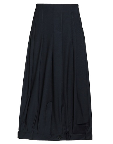 MEIMEIJ Midi skirt Midnight blue 53% Polyester, 43% Wool, 4% Elastane, Acetate