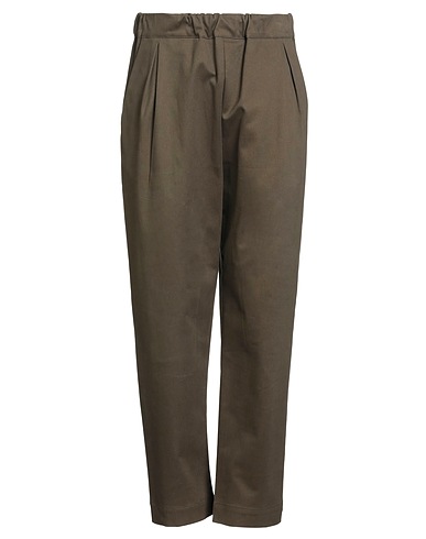 LANEUS Pantalone Verde militare 98% Cotone, 2% Elastan