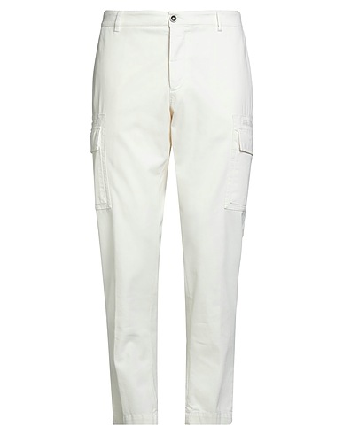 PESERICO Casual trouser White 98% Cotton, 2% Elastane