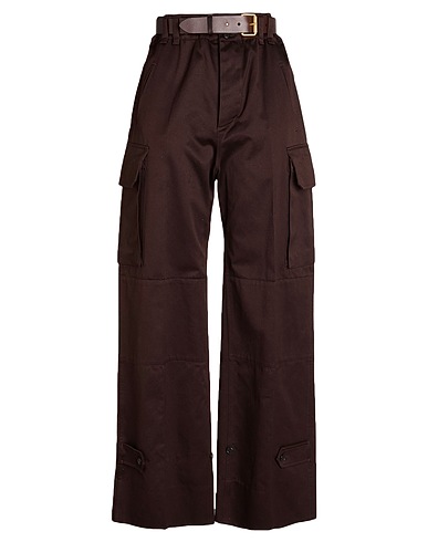 SAINT LAURENT Casual trouser Dark brown 100% Cotton