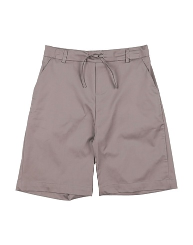 PAOLO PECORA Shorts & Bermuda Grey 97% Cotton, 3% Elastane