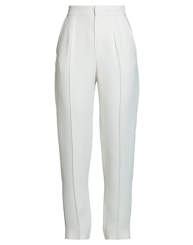 DICE KAYEK Casual trouser White 50% Viscose, 50% Acetate