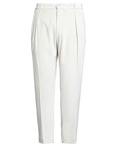 BRIGLIA 1949 Casual pants Ivory 89% Polyester, 10% Polyamide, 1% Elastane