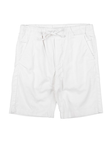 PAOLO PECORA Shorts & Bermuda White 71% Cotton, 28% Linen, 1% Elastane