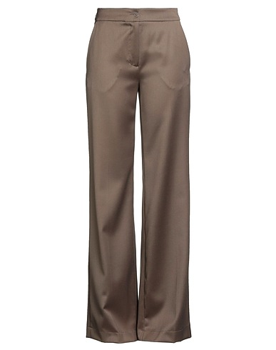 GIANLUCA CAPANNOLO Casual trouser Brown 100% Virgin Wool