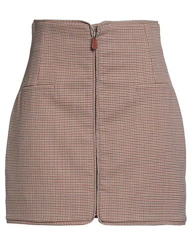 MVP WARDROBE Minirock Braun 55% Polyester, 44% Schurwolle, 1% Elastan