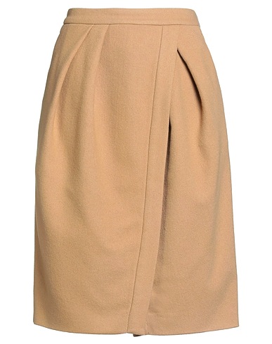 DRIES VAN NOTEN Midi skirt Sand 90% Wool, 10% Polyamide